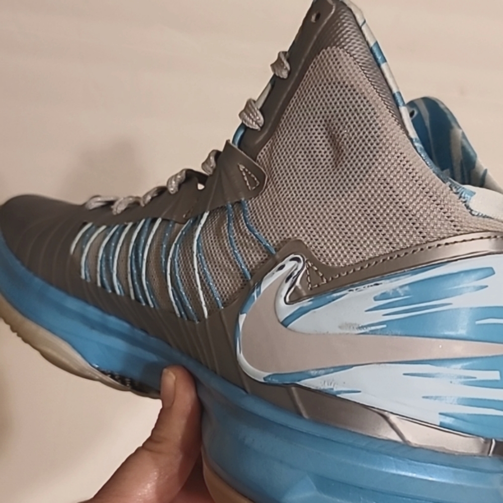 Nike Lunar Hyperdunk 2012 Men's Shoes 524934-008 Gray Blue Basketball Size 11 - Picture 11 of 12
